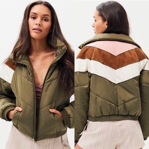 LA Hearts Chevron Puffer Jacket
